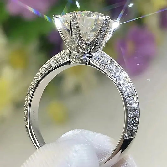3.50CT Moissanite Diamond Ring, Engagement Ring, 925 Sterling Silver Ring, wedding ring for Her, Gift for Mother, Sister, Girlfriend