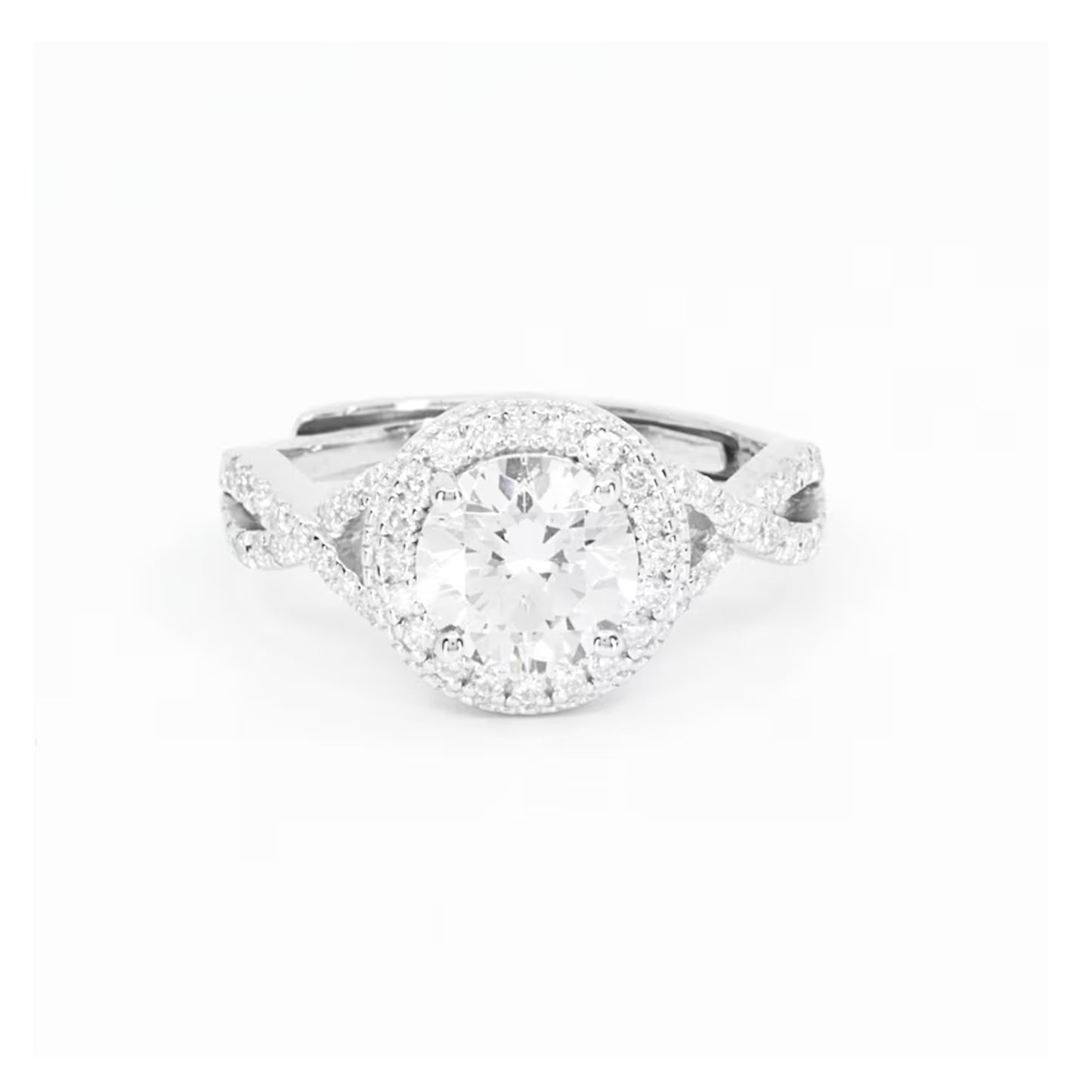 1.5 carat moissanite round Diamond silver925 RIng,Engagement Ring