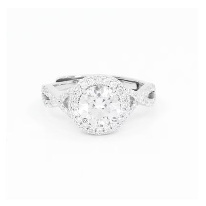 1.5 carat moissanite round Diamond silver925 RIng,Engagement Ring