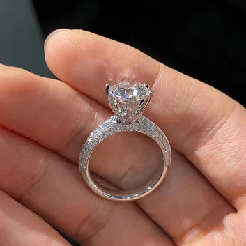 3.50CT Moissanite Diamond Ring, Engagement Ring, 925 Sterling Silver Ring, wedding ring for Her, Gift for Mother, Sister, Girlfriend