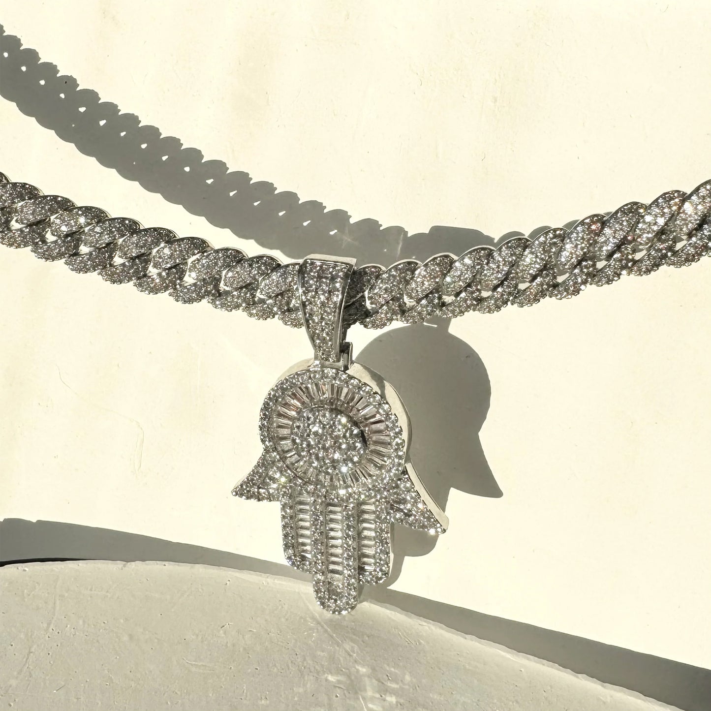 MEN'S SILVER HAMSA NECKLACE