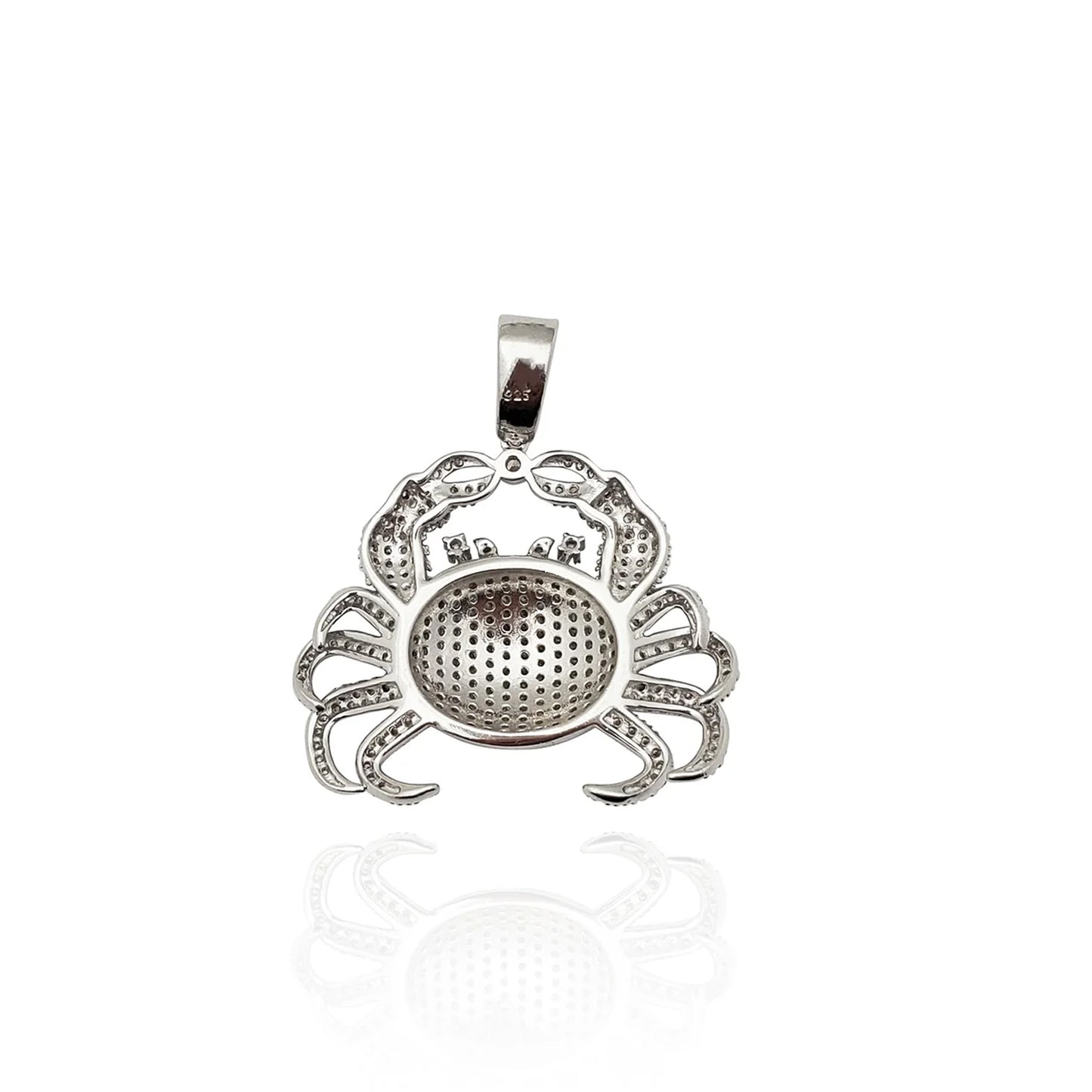 Moissanite 925 Silver Iced-Out Crab Pendant