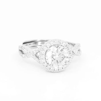 1.5 carat moissanite round Diamond silver925 RIng,Engagement Ring